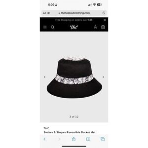 NWT! The Hideout Clothing Company - Snakes & Shapes Reversible Bucket Hat